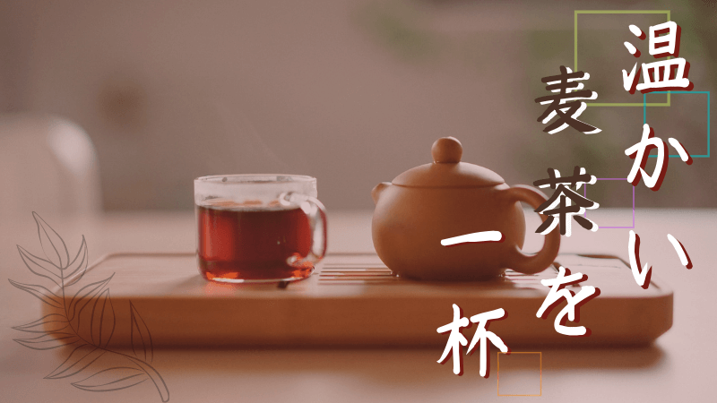 ホット麦茶を一杯